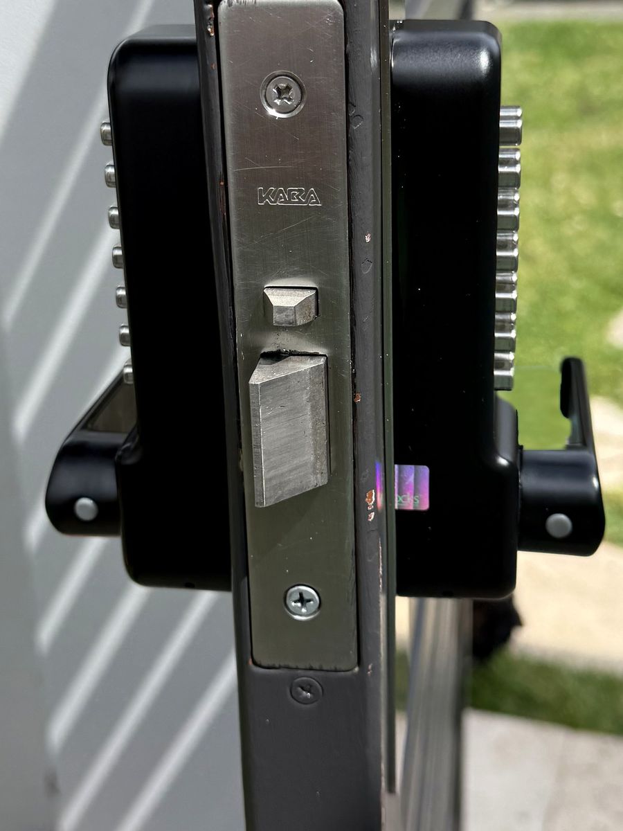 Kaba mortice lock in a gate